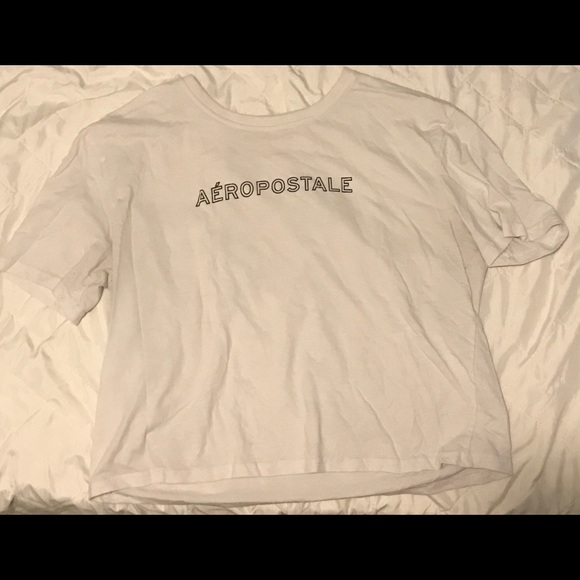 3/28 AéRopostale cropped tee shirts, black, green and white - Picture 3 of 3